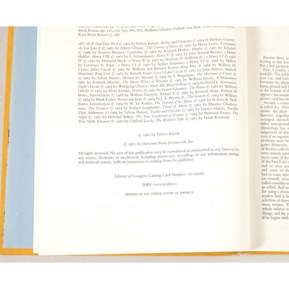 The Complete Signet Classic Shakespeare 1972 Classic Literature Decorative Book - Picture 4 of 10